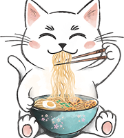 Mascotte chat Neko Ramen